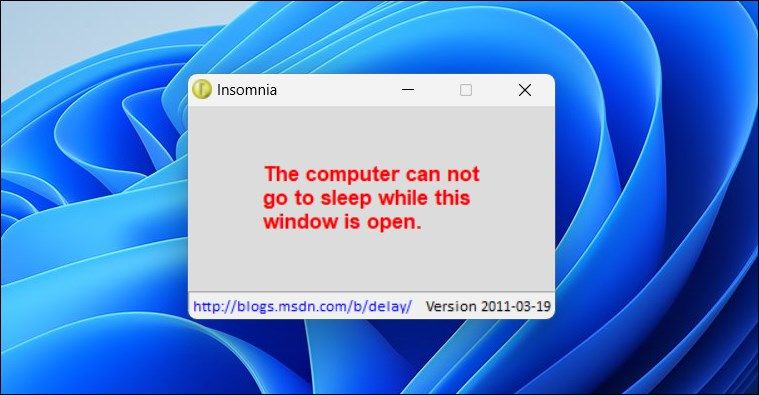 Windows 11 Desktop Showing the Insomania App Running
