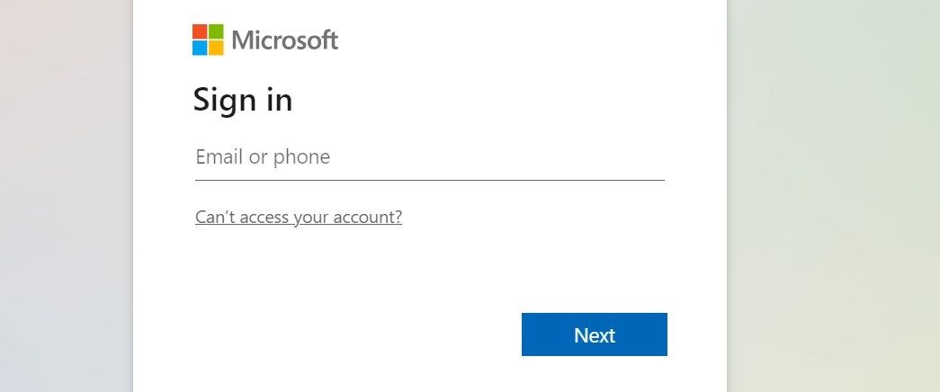Clicking on 'Can't access your account' to reset Microsoft account password.