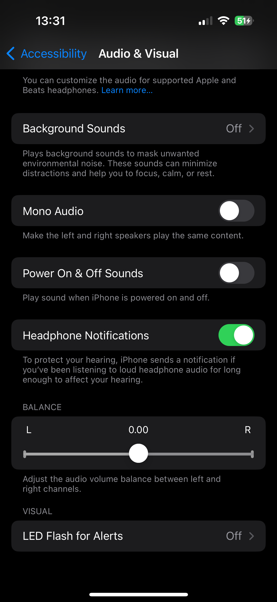 iPhone Audio Accessibility Options