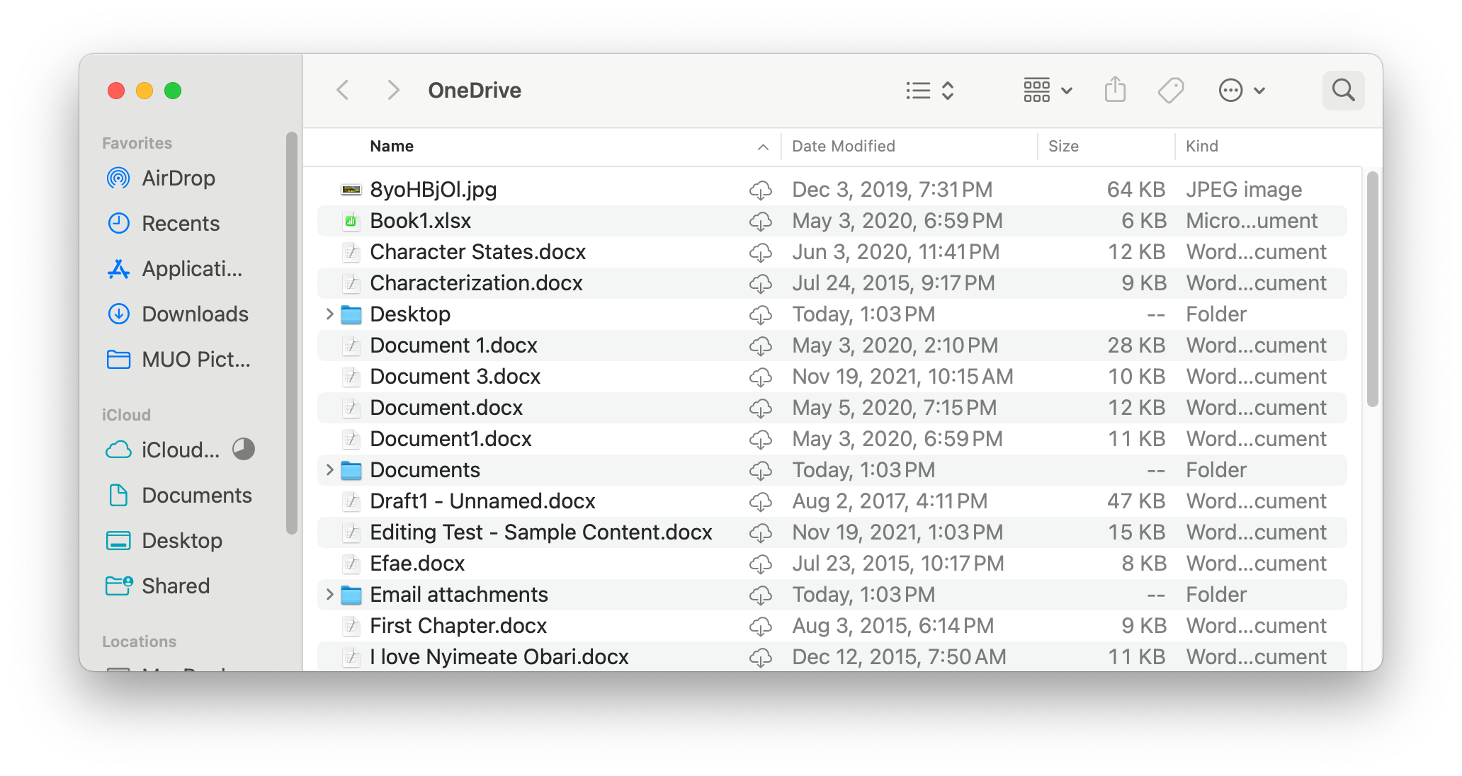 Accessing your synced files on OneDrive for Mac after set up