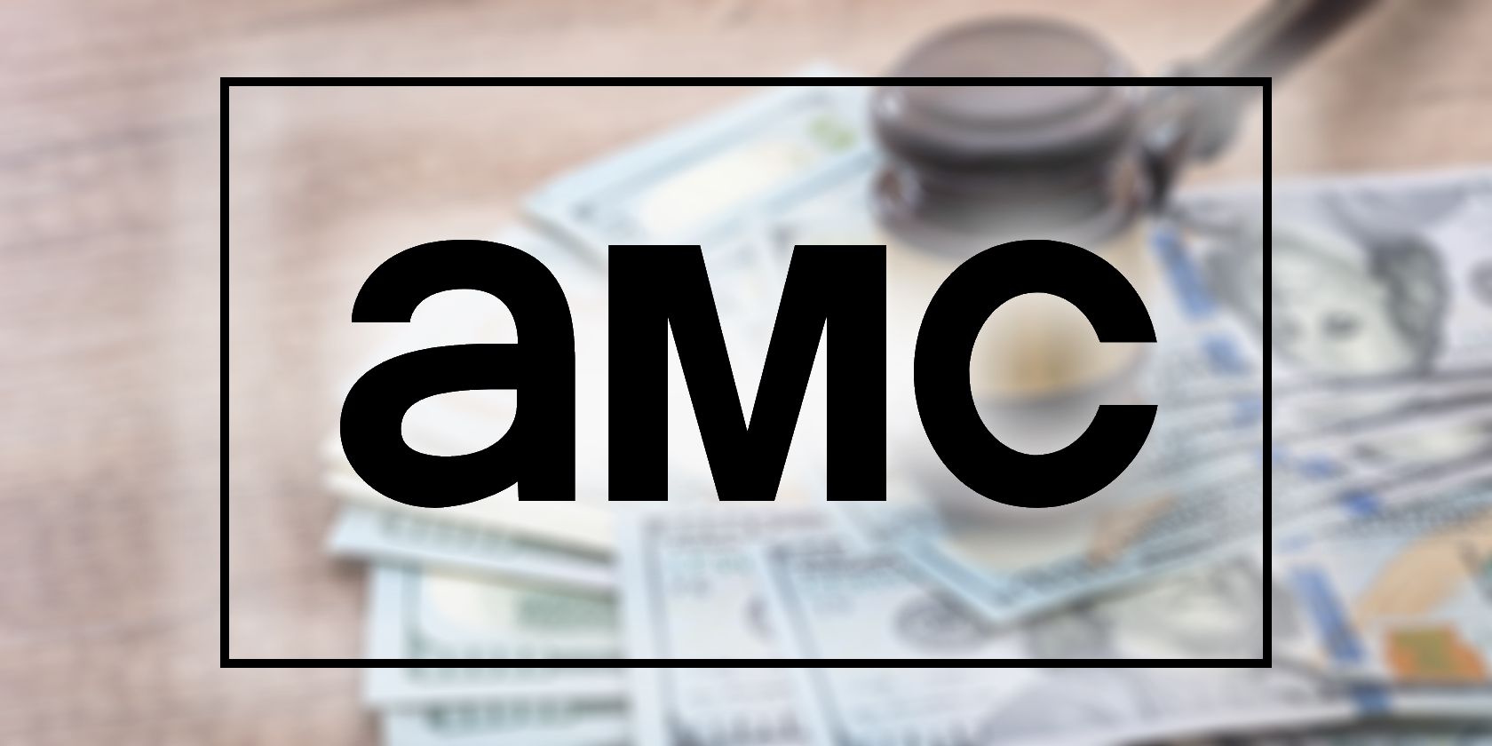 amc network logo on money and gavel background