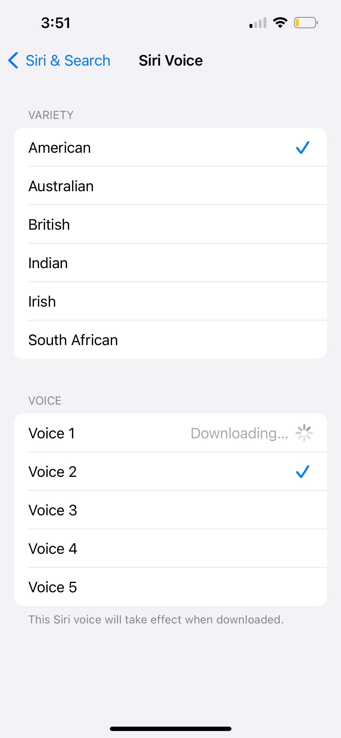 iphone siri voice settings