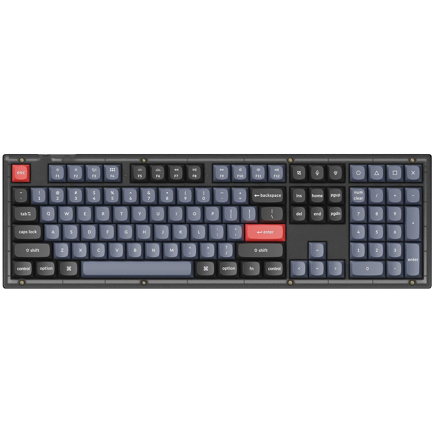 keychron mechanical keyboard with a full size layout