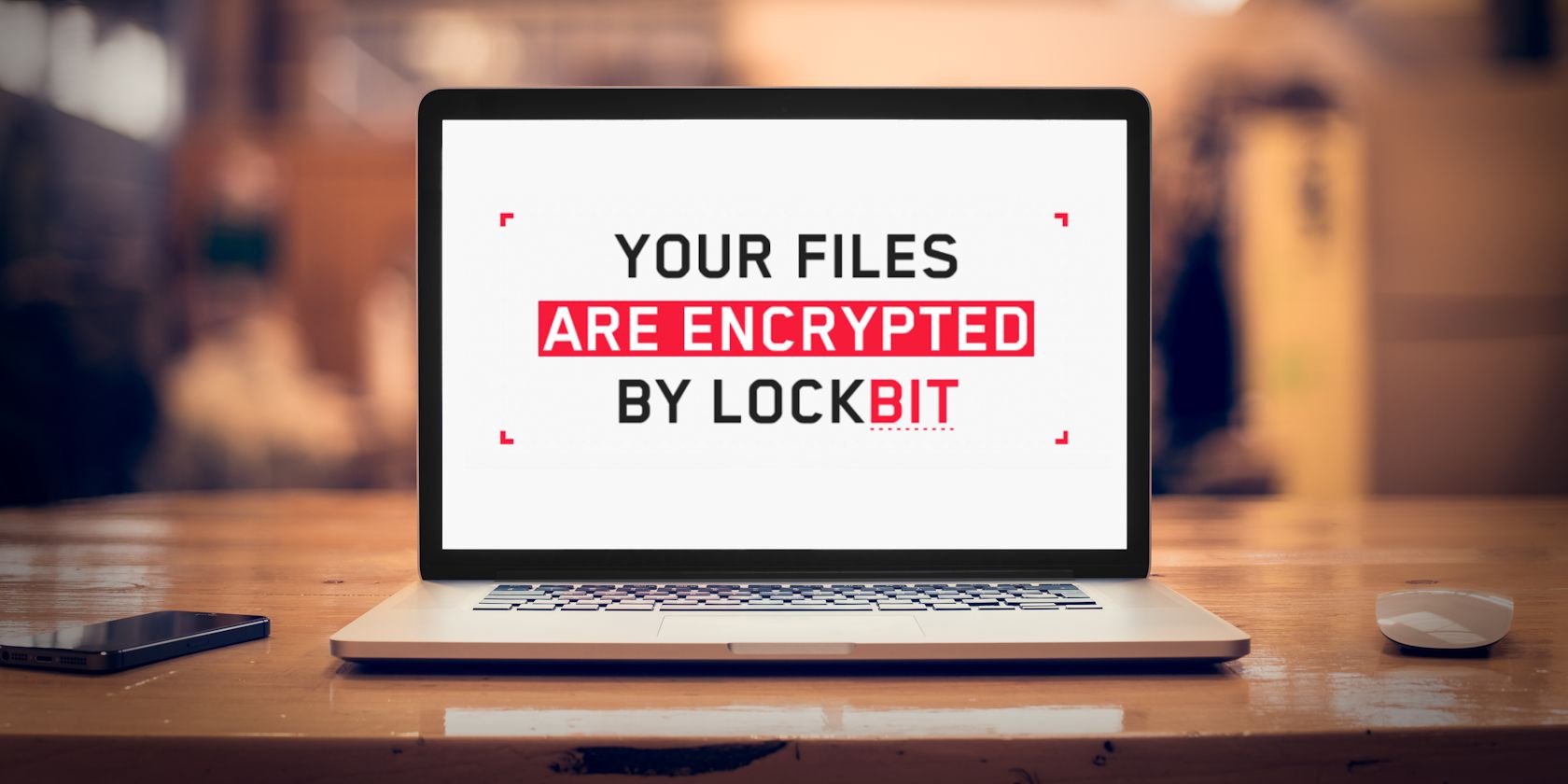 lockbit ransom message on laptop screen