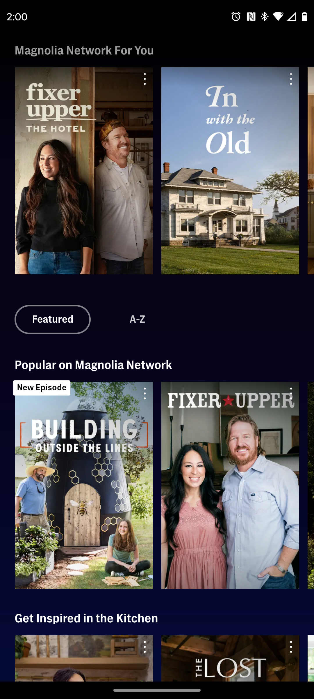 نمایش برنامه Max Android از شبکه Magnolia