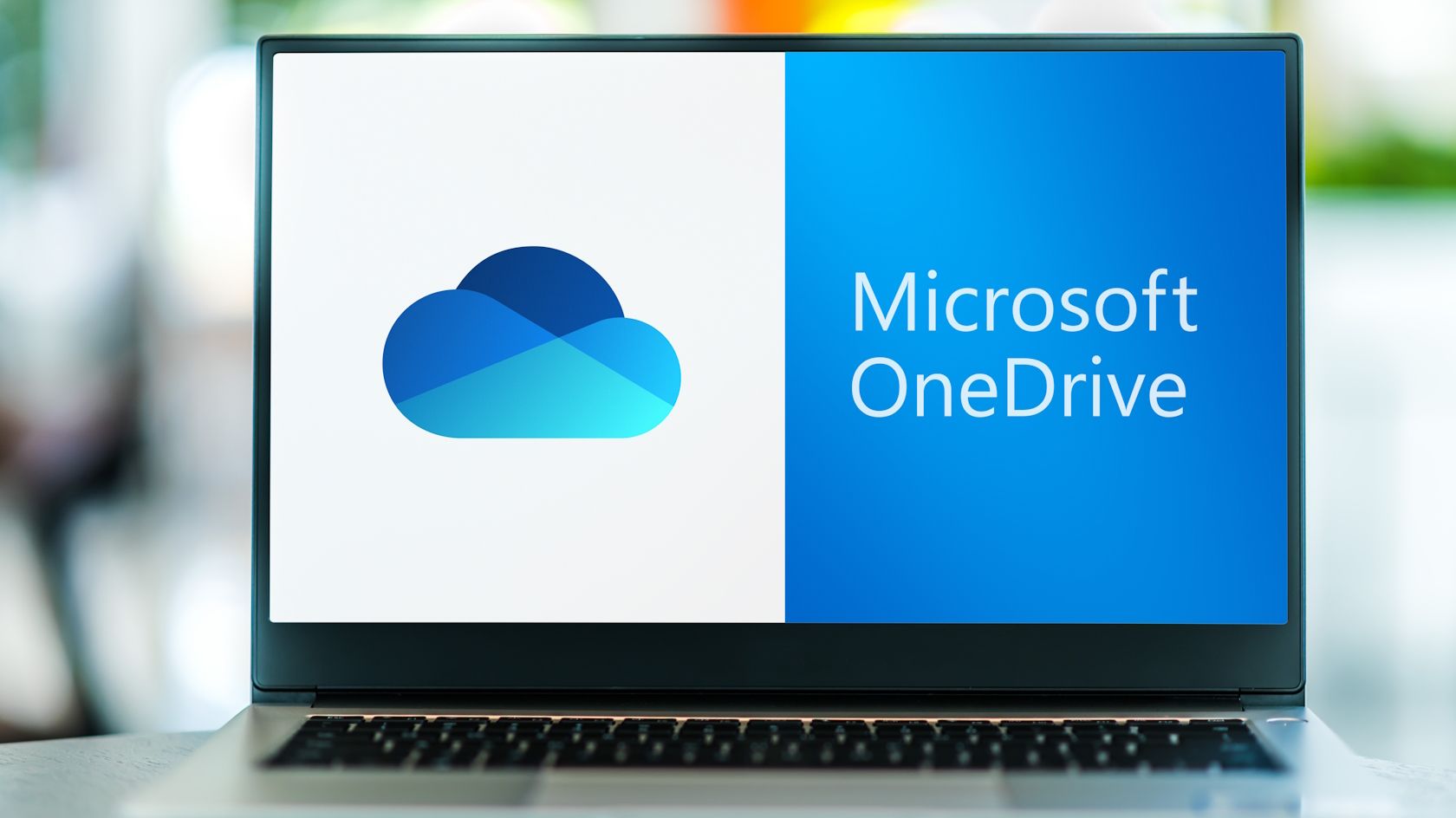 Microsoft OneDrive pe un laptop