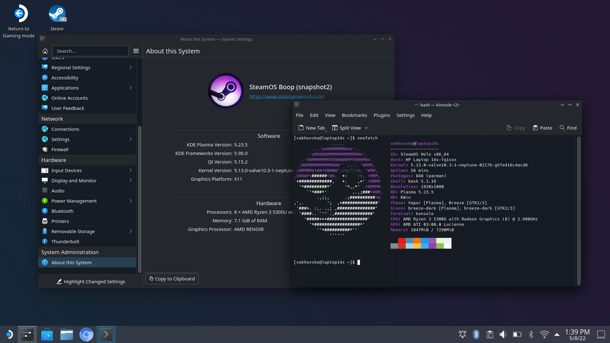 Muo Linux Gaming Distros Holoiso Steamos 