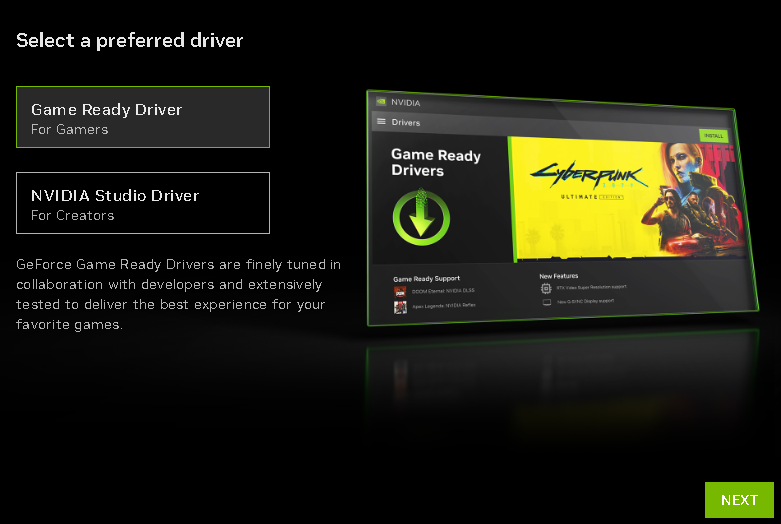nvidia app - game ready choose