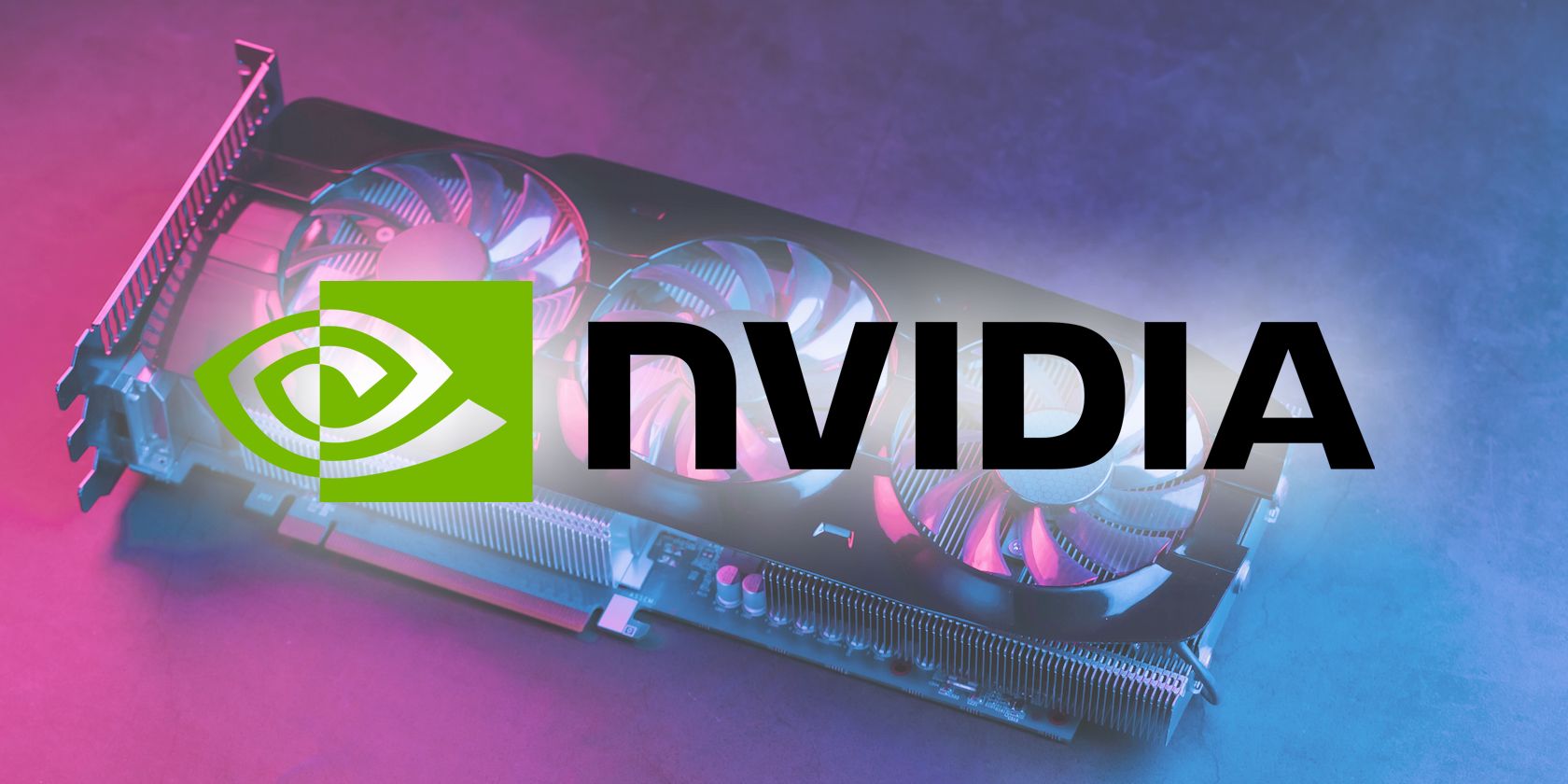nvidia logo on top of graphics card background