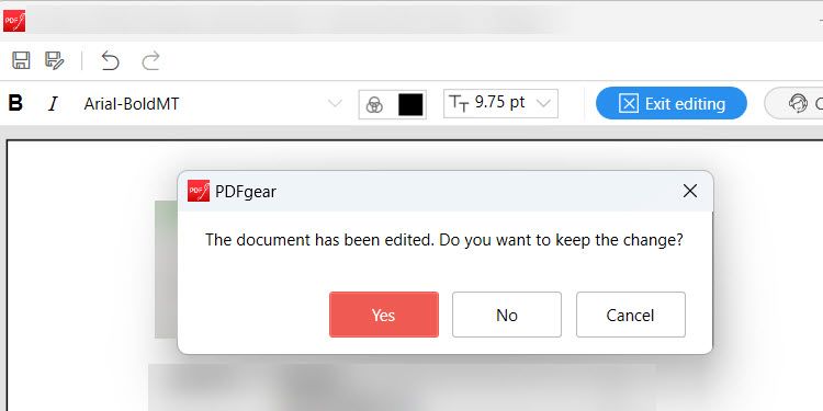 ذخیره تغییرات ایجاد شده در PDF در PDFgear