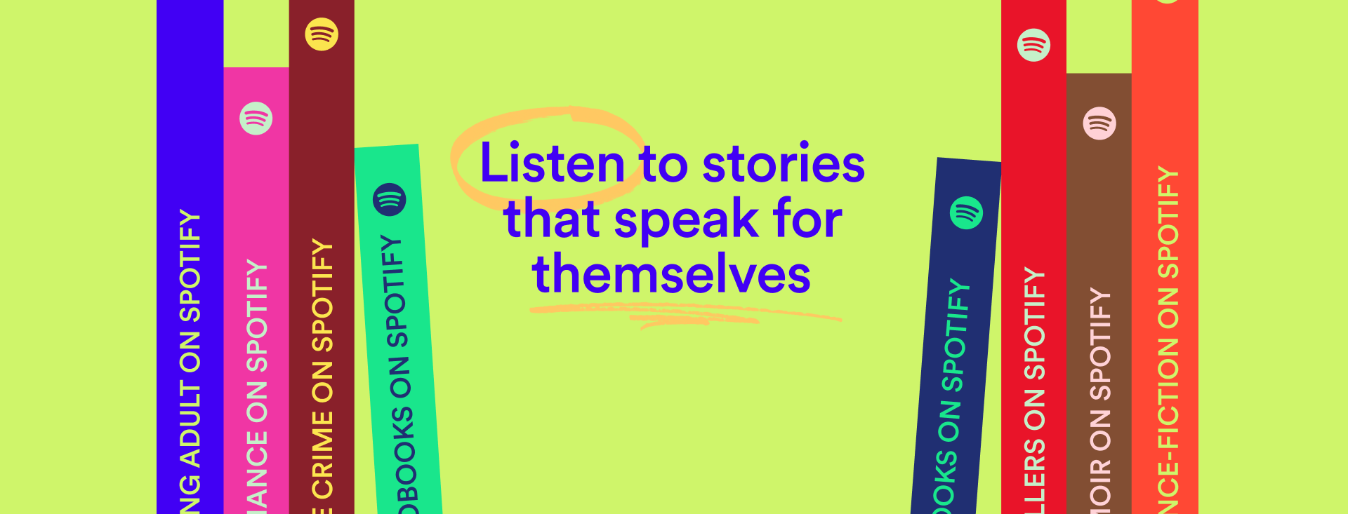A promo for Spotify's push into audiobooks.