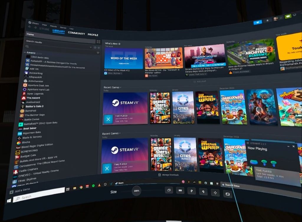 Oculus quest sales virtual desktop steam