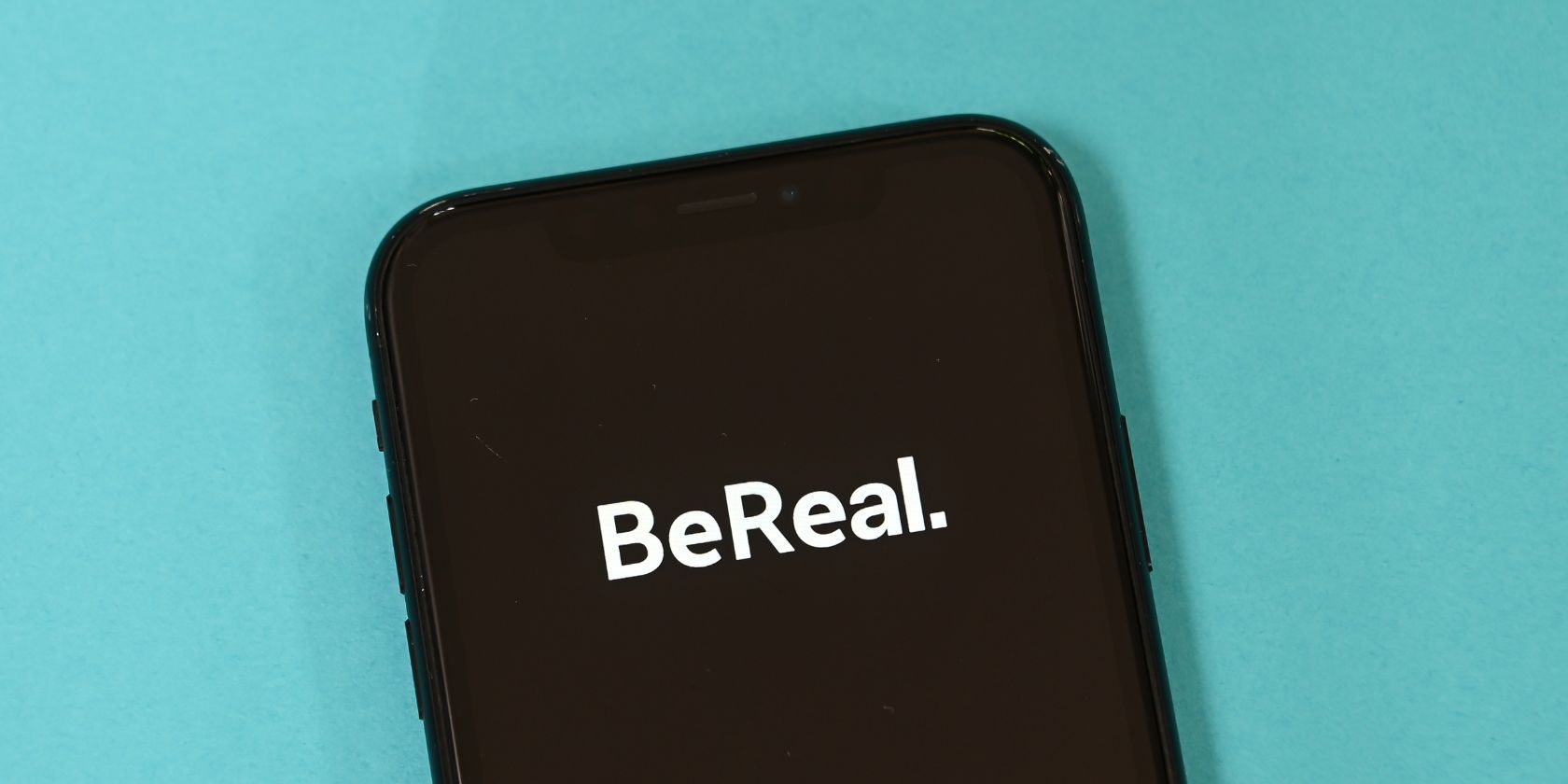the bereal logo on a smartphone