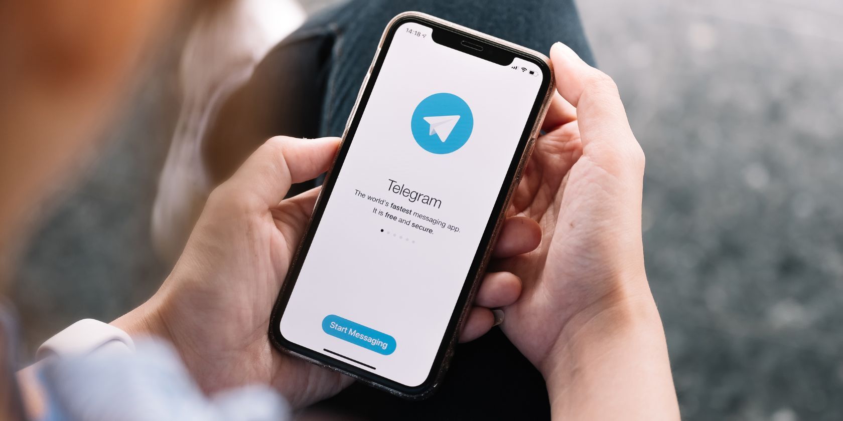 the telegram app on a smartphone