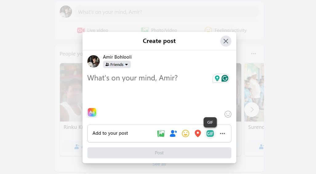 استفاده از GIF در فیسبوک
