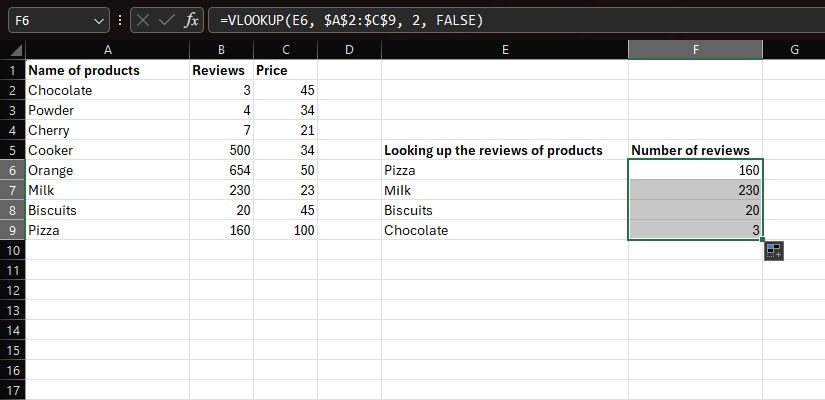 Using VLOOKUP for multiple cells in Excel
