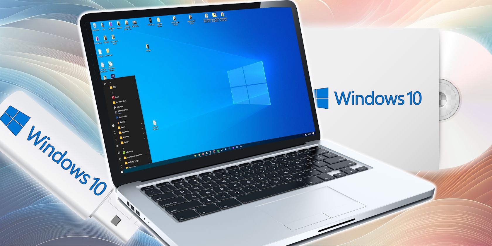 windows 10 laptop with installation media