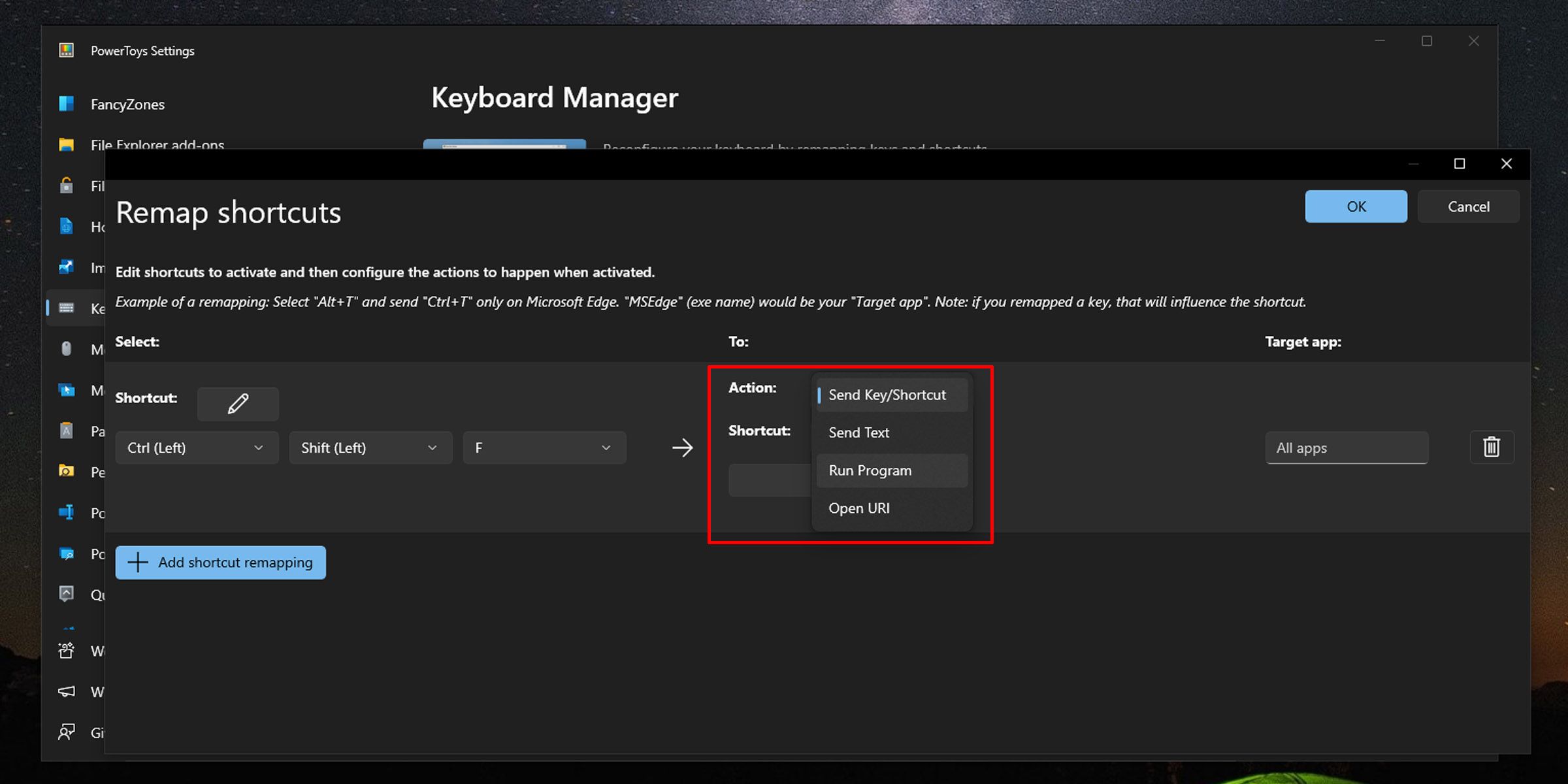 Microsoft PowerToys keyboard shortcut setup