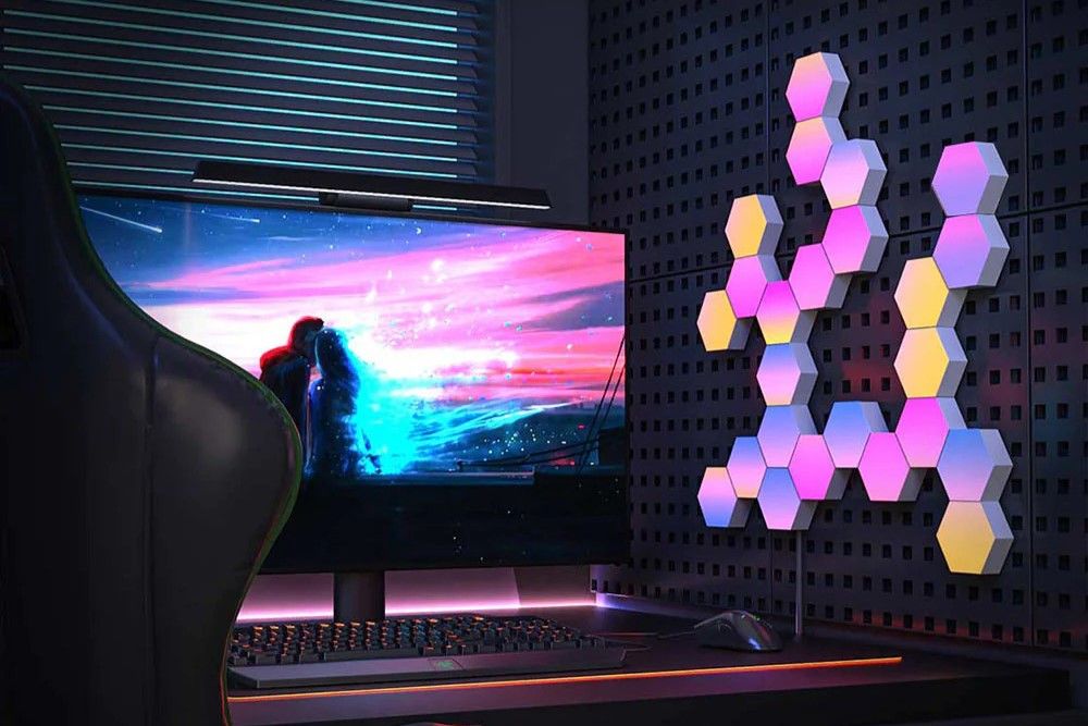 Cololight Hexagonal light panel on a wall