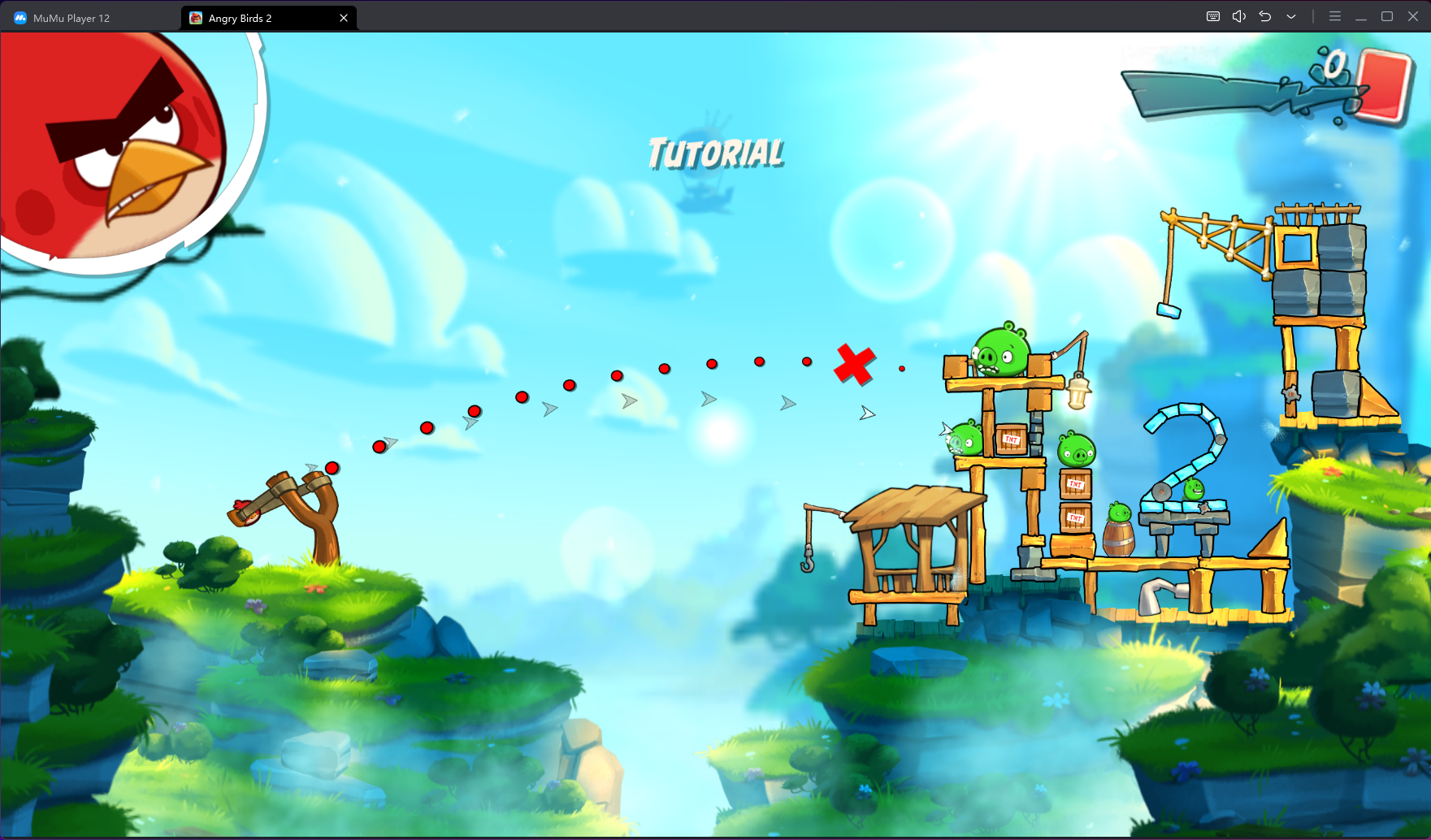 Angry Birds 2 running on Windows using MuMu Player 12