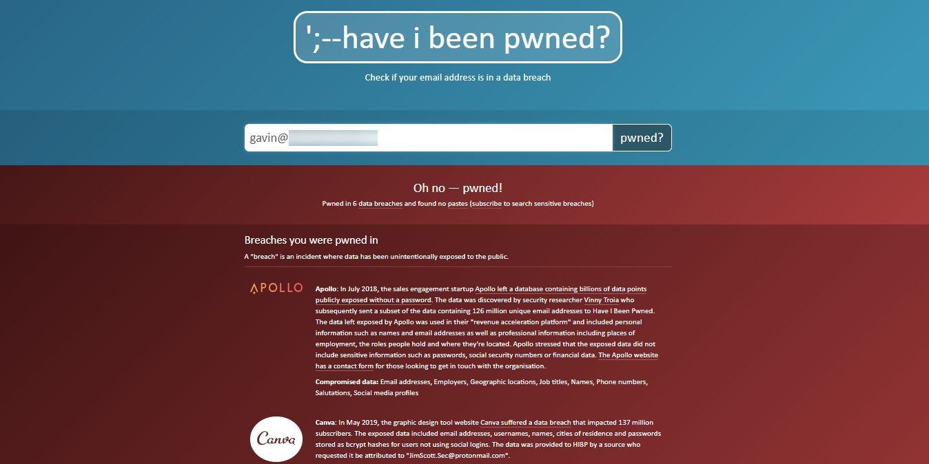 have i been pwned database leak