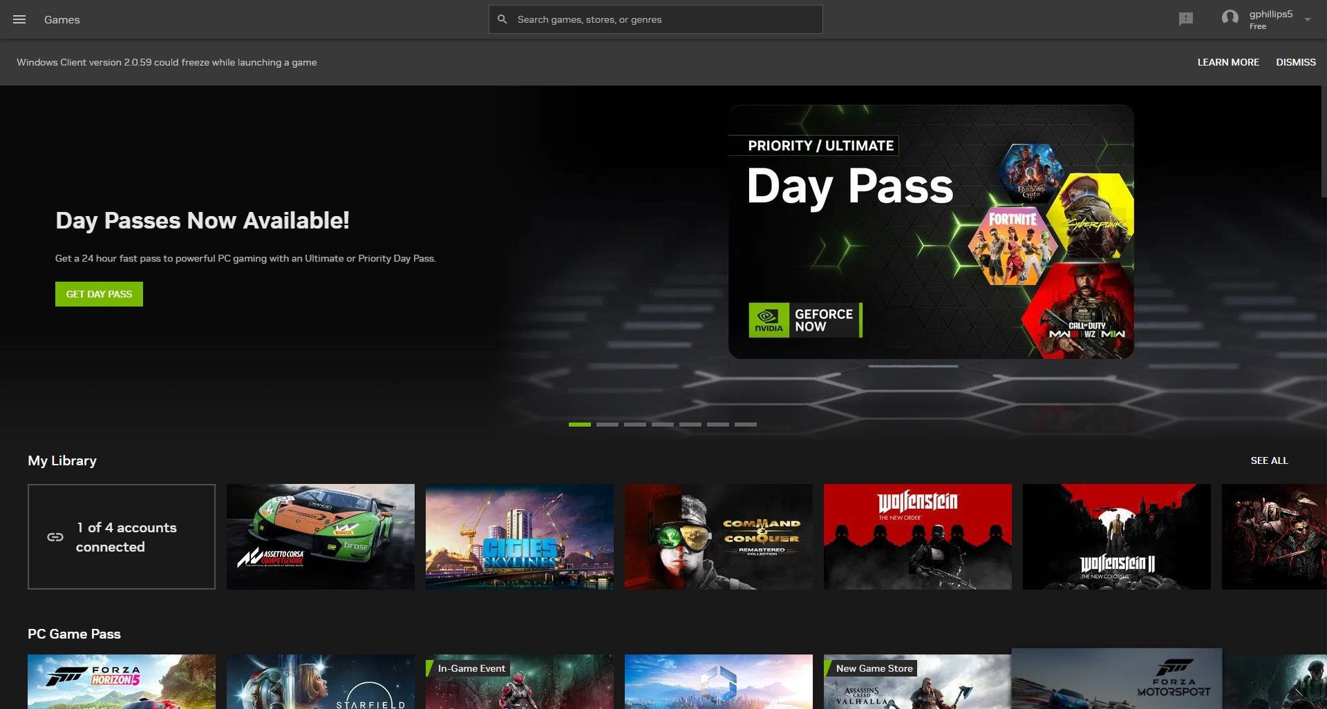 صفحه اصلی nvidia geforce now