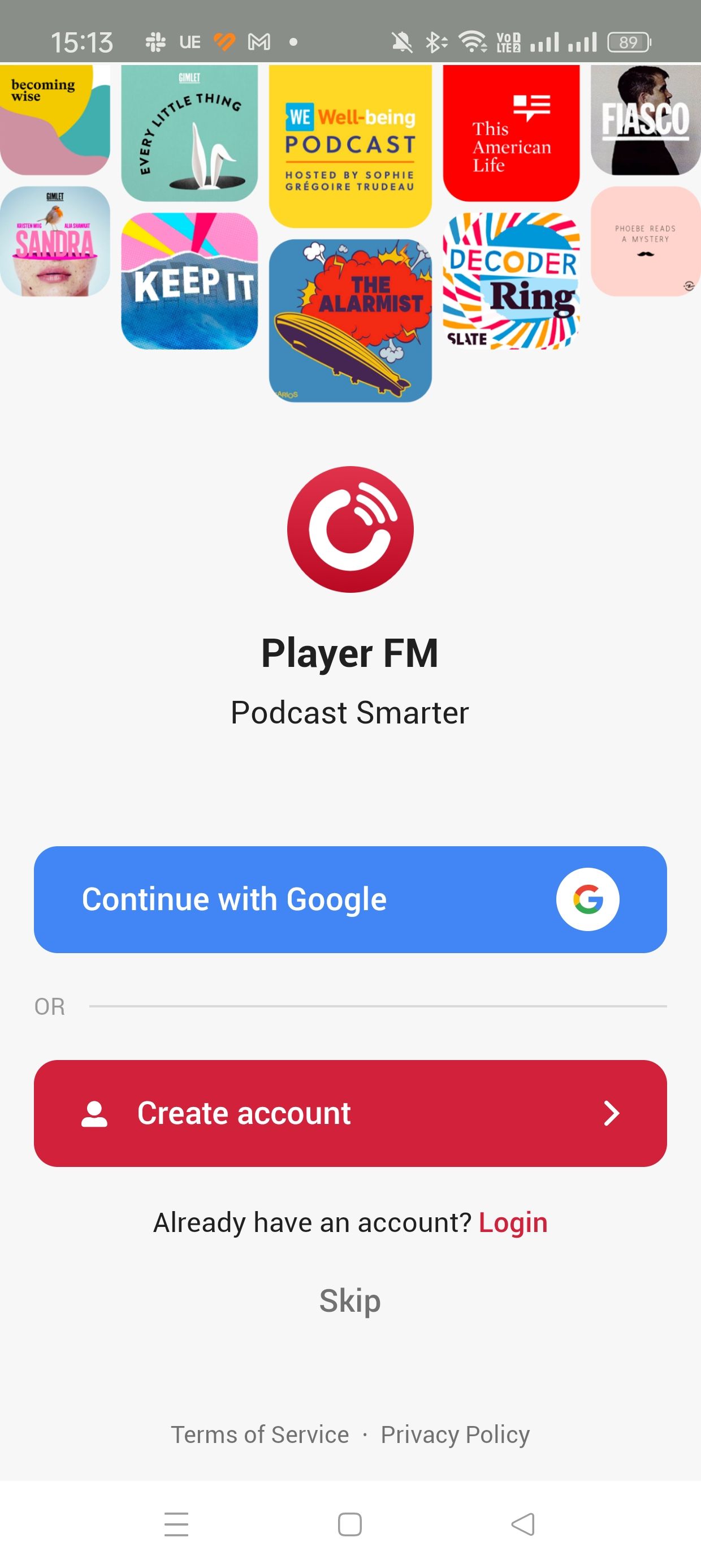 вход в player fm