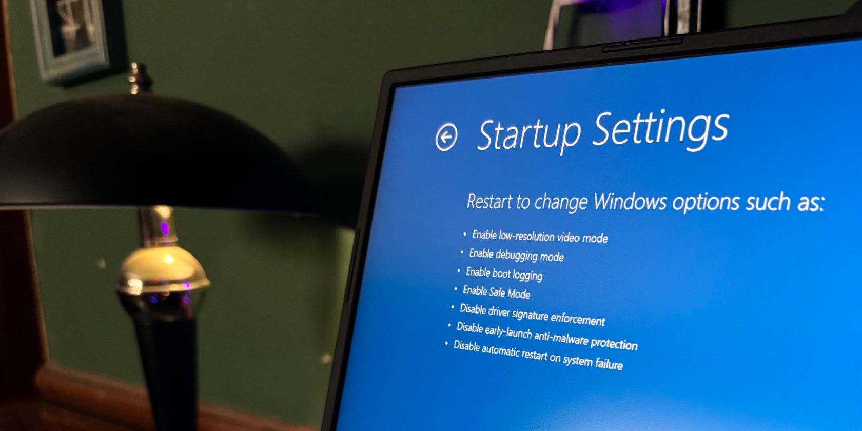Startup settings for Windows 11