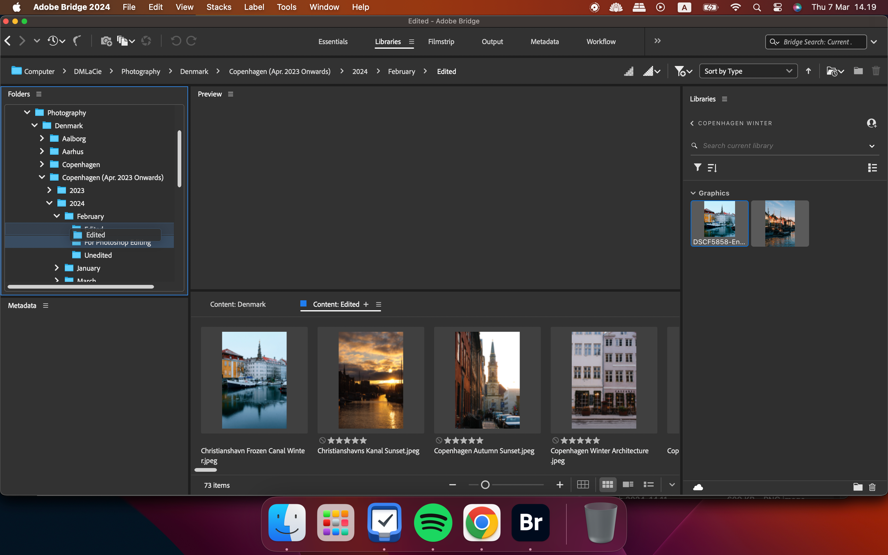 Drag and Drop Different Files in the Adobe Bridge App
