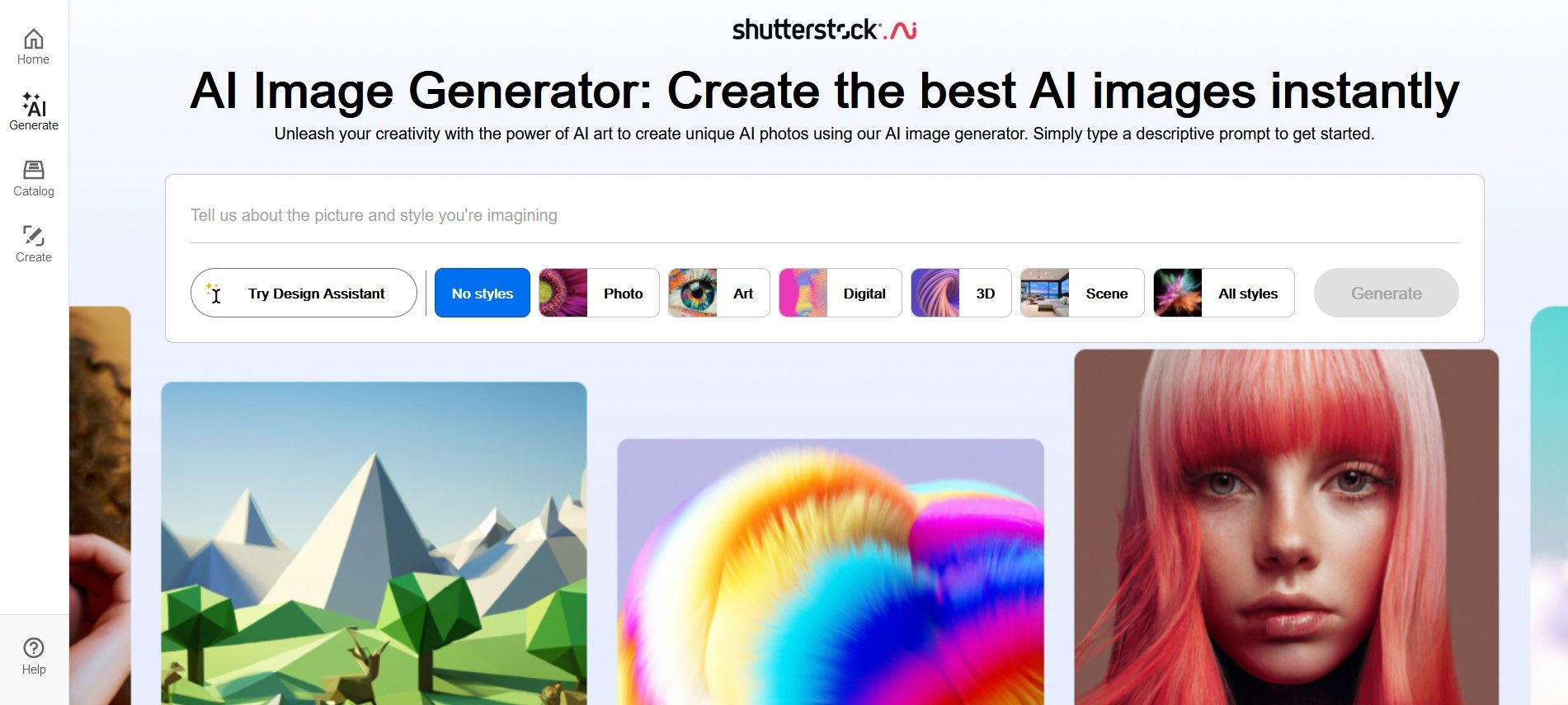 Shutterstock Ethical AI Art Generator