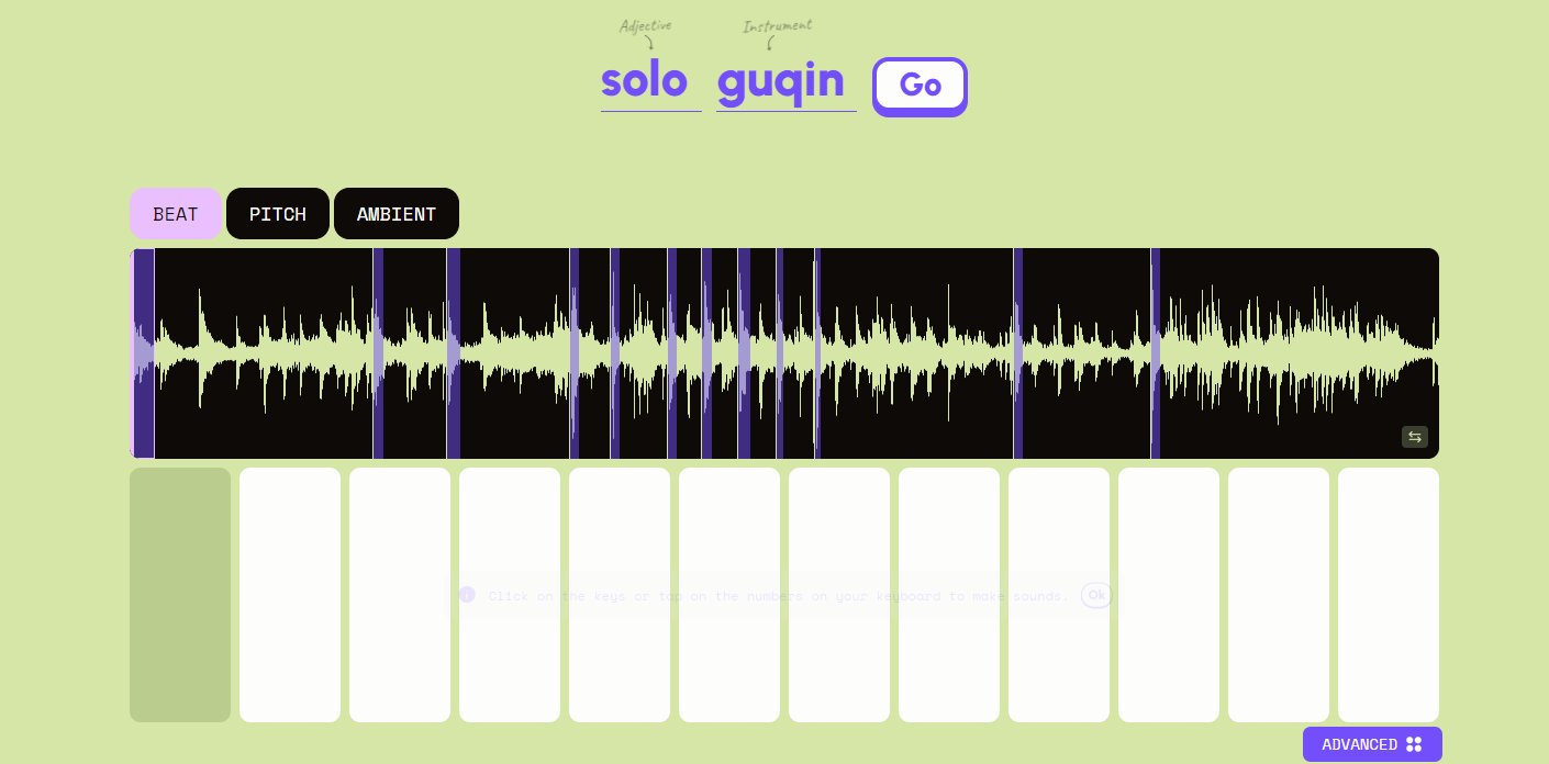 Solo Guqin sample on Instrument Playground