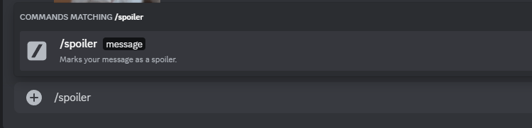 spoiler command on discord