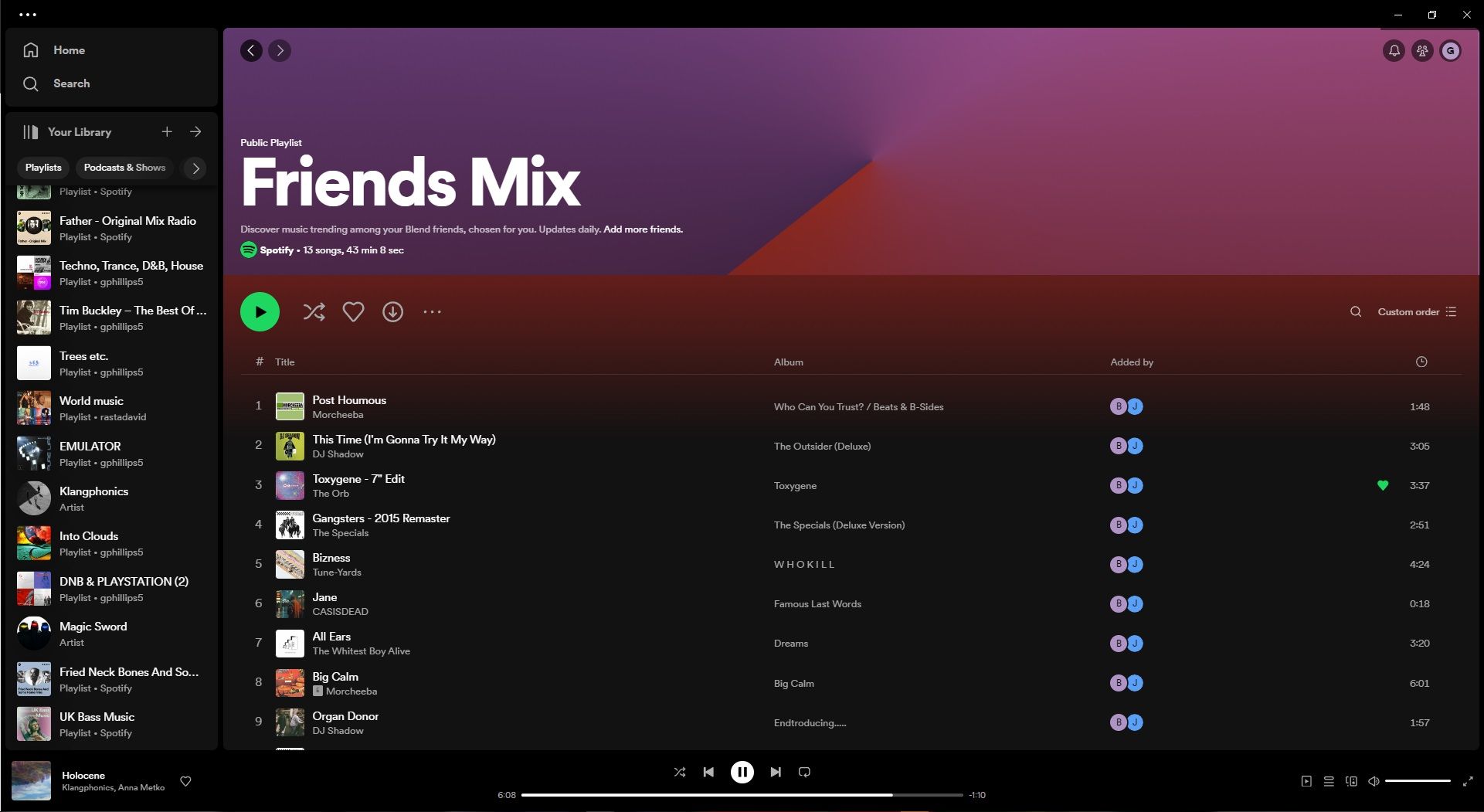 spotify blend playlist with two friends