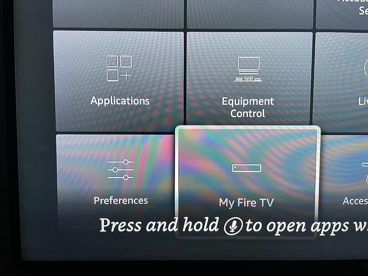 Choose My Fire TV in the main settings screen