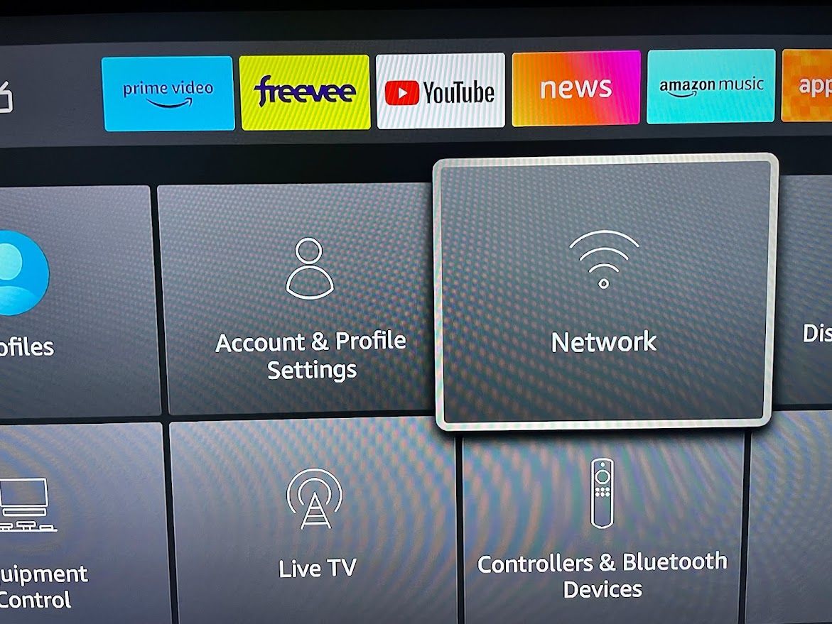 Select Network in the menu