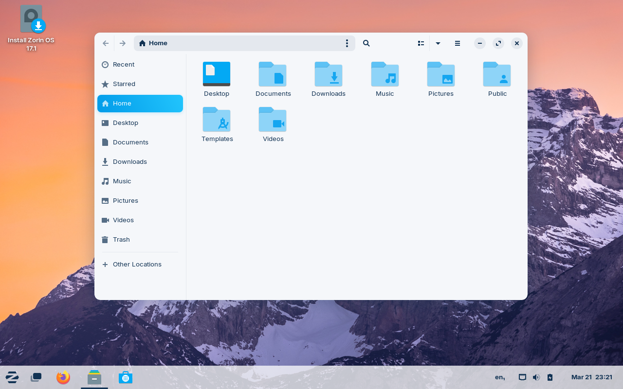 دسکتاپ Zorin OS