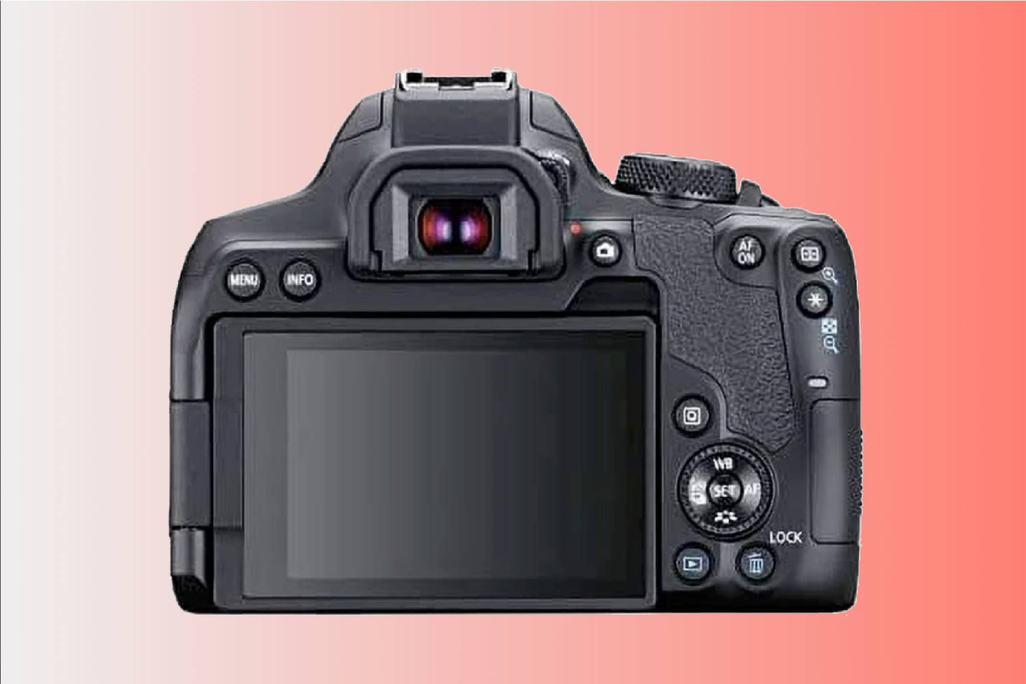The touchscreen of the Canon EOS Rebel T8i