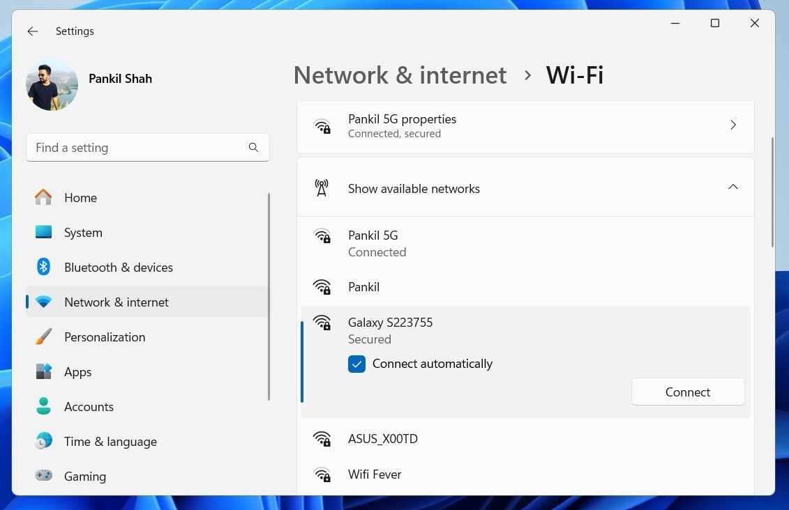 Connect Windows 11 PC to Mobile Hotspot