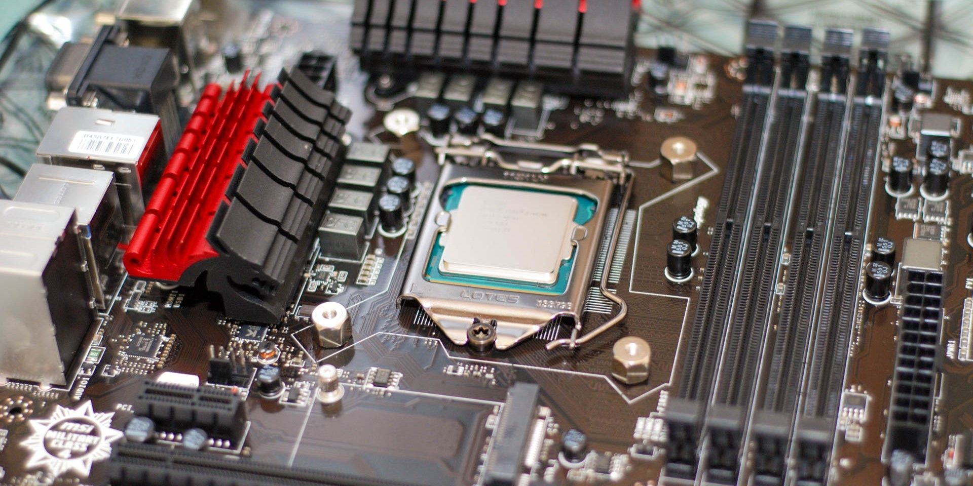 CPU chip on a MSI motherboard