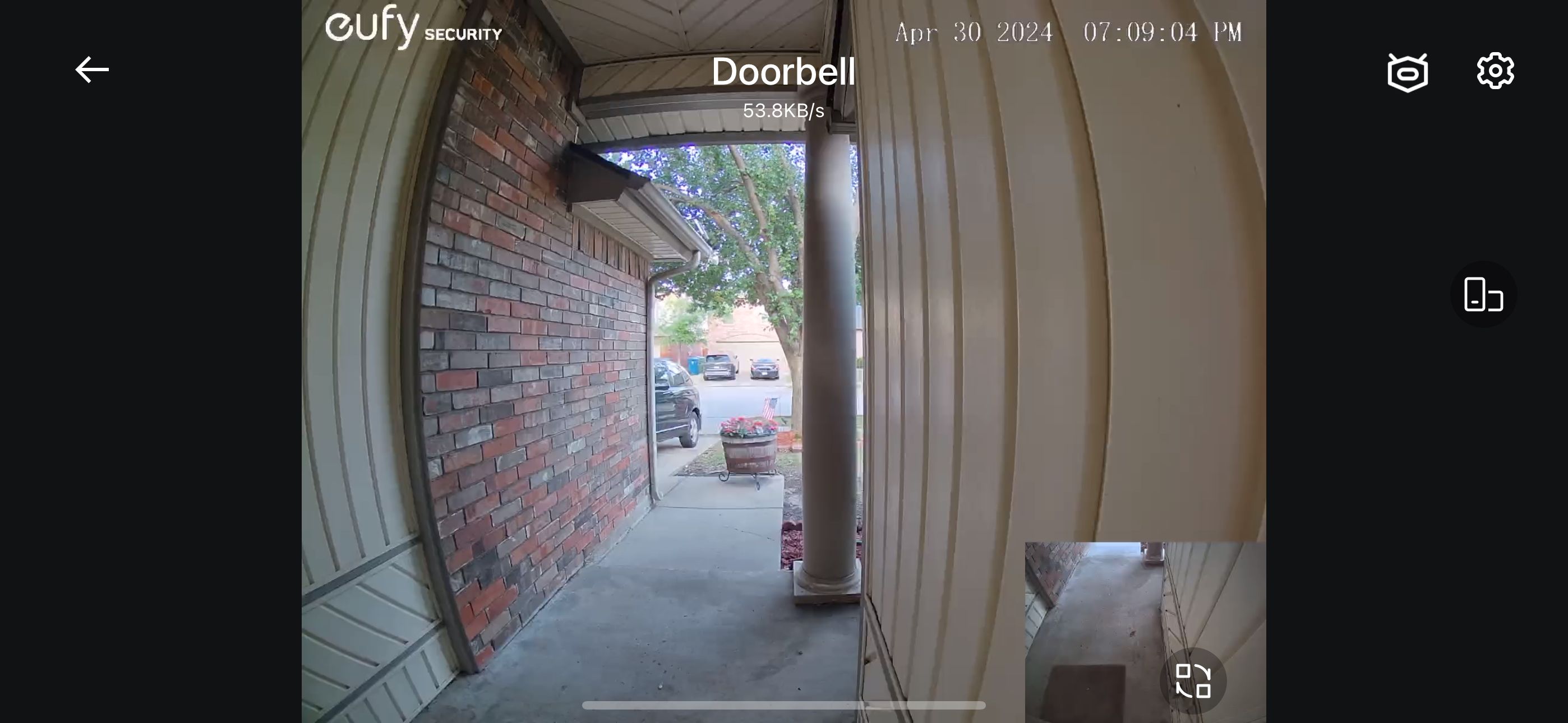 eufy e340 video doorbell view