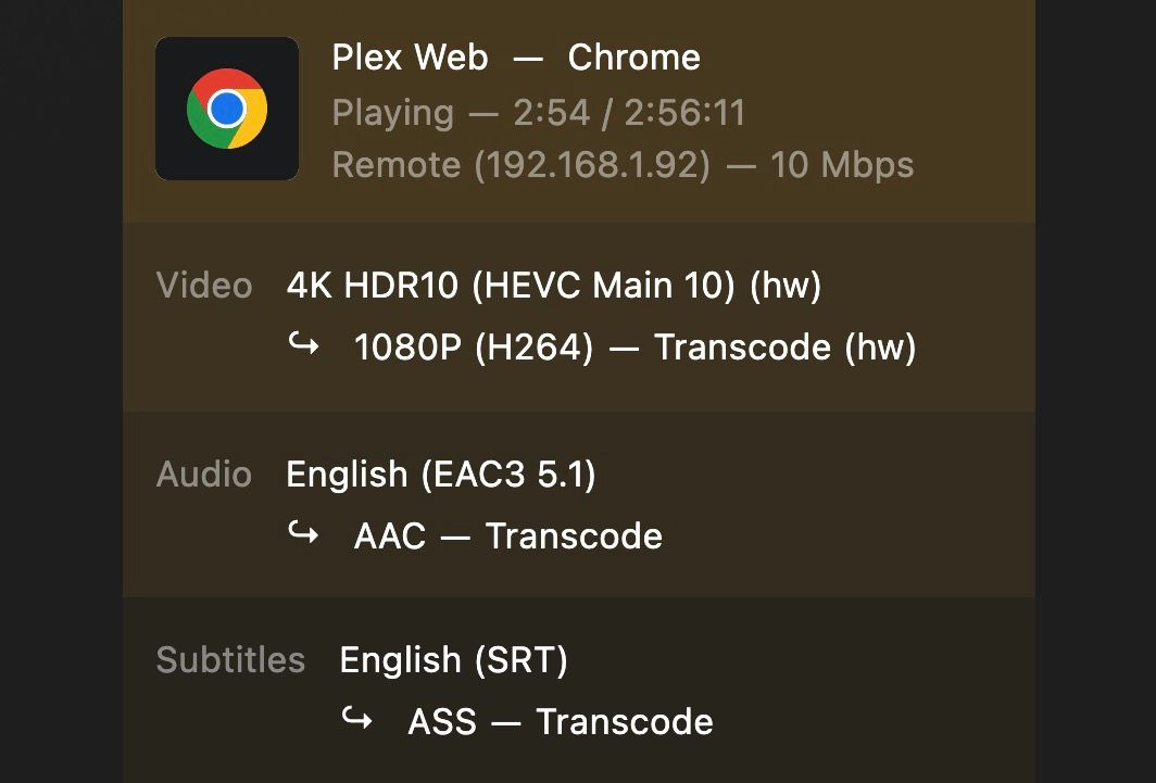 hardware transcoding for plex