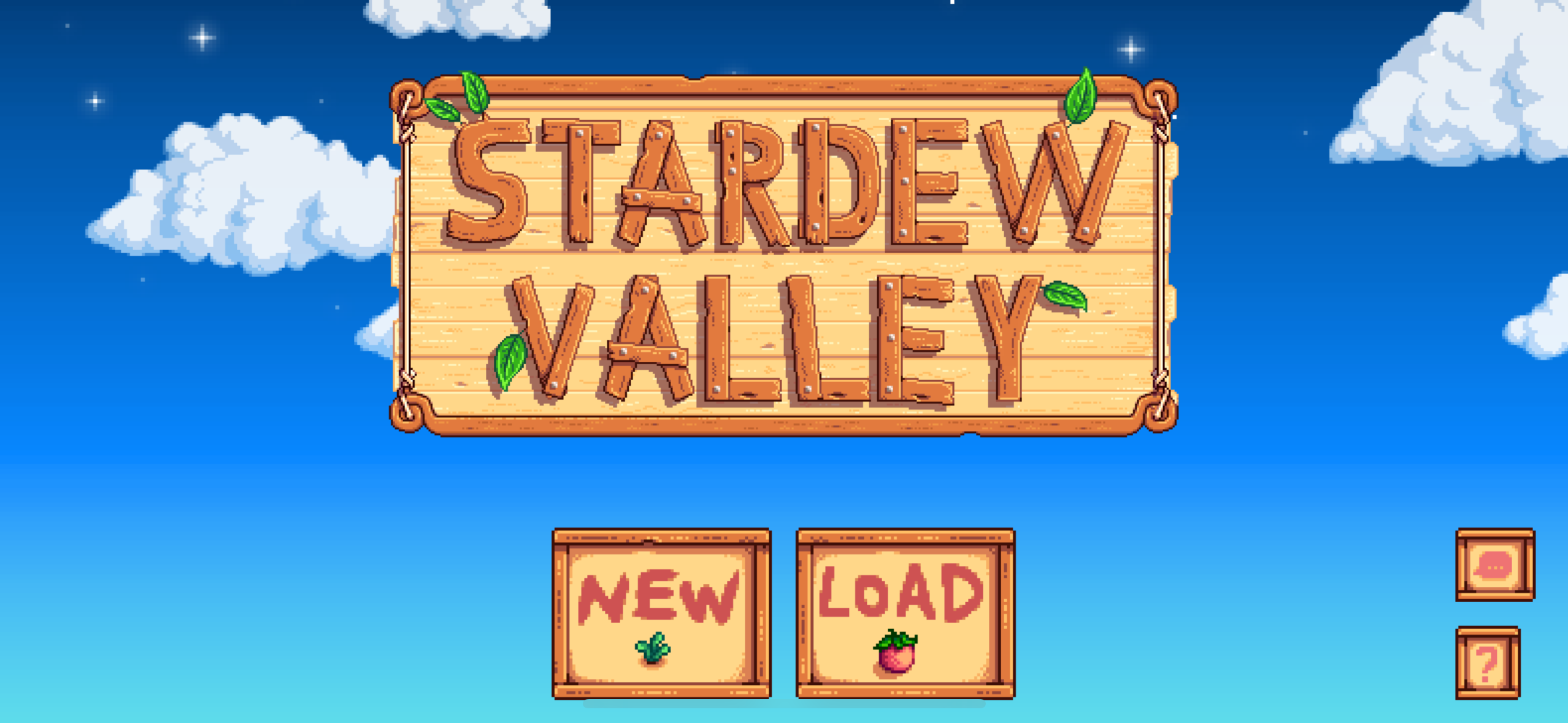 منوی اصلی Stardew Valley در iOS