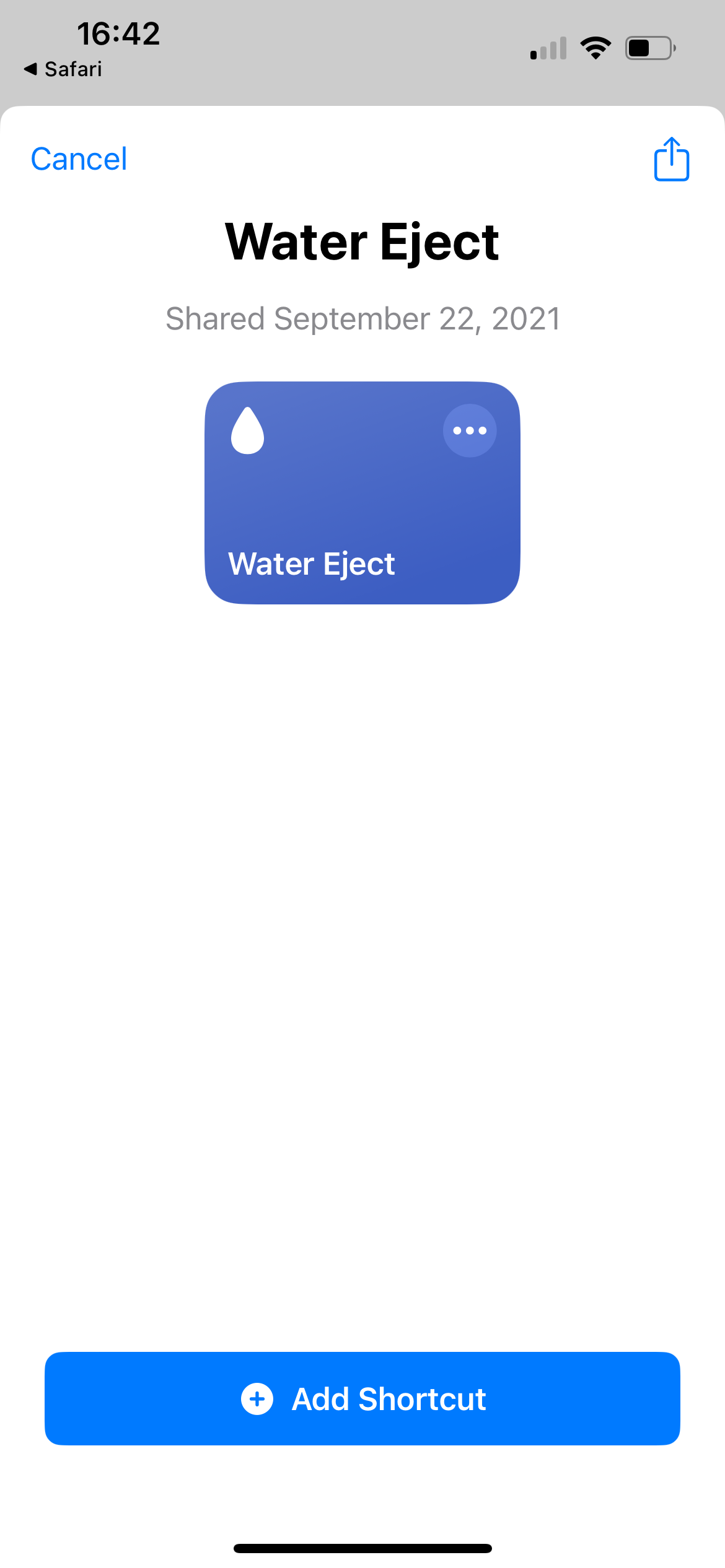 iPhone Water Eject shortcut
