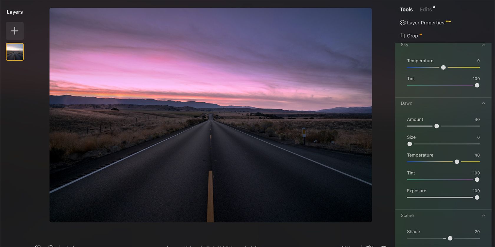 Luminar Neo Twilight Enhancer After