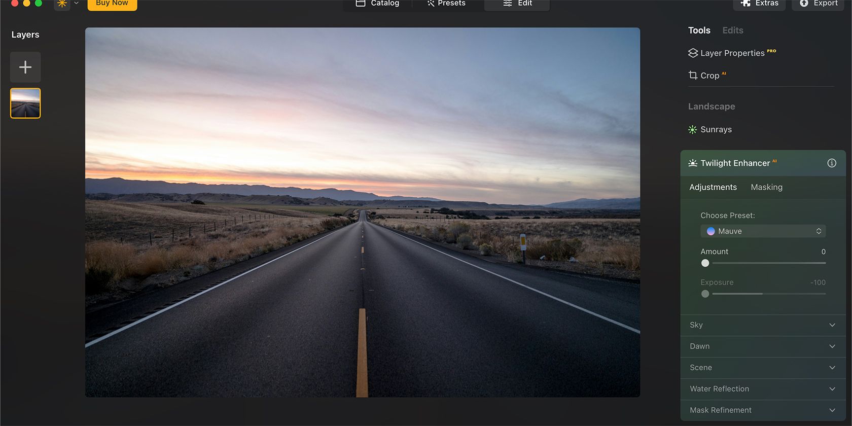 Luminar Neo Twilight Enhancer قبلا