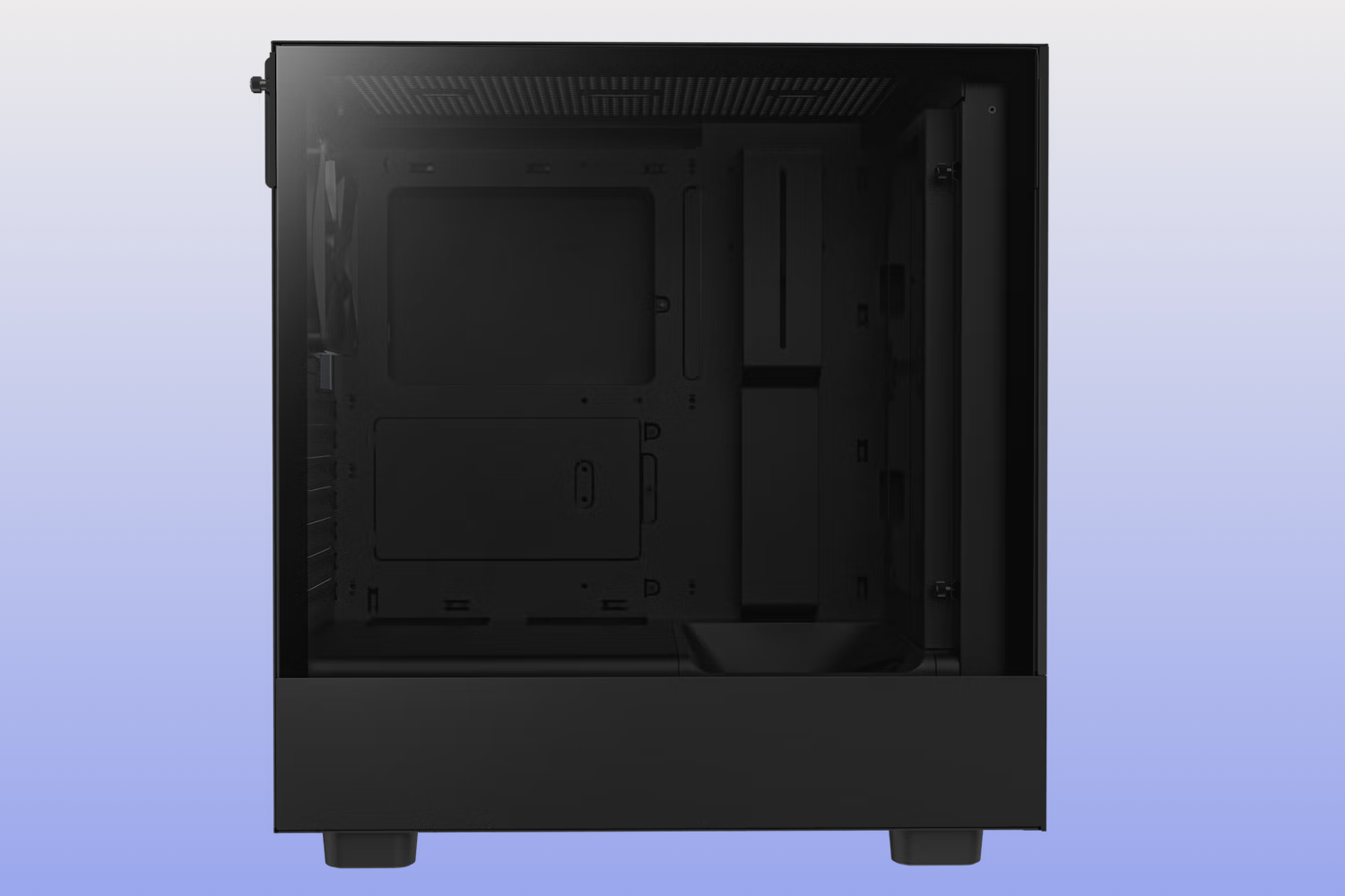 کیس کامپیوتر nzxt h5 فلو با روکش مشکی و شیشه سکوریت