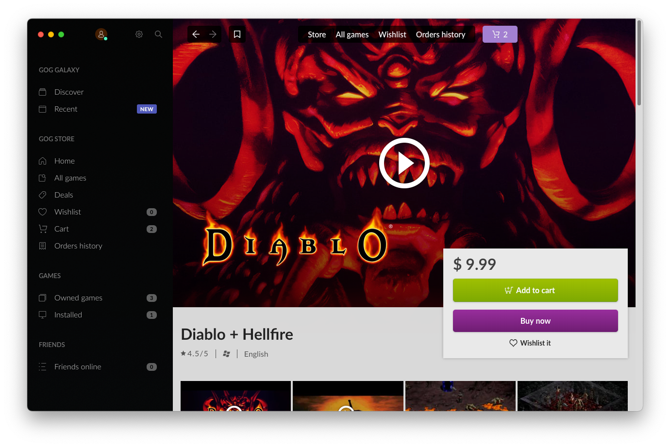 Diablo + Hellfire for sale on GOG
