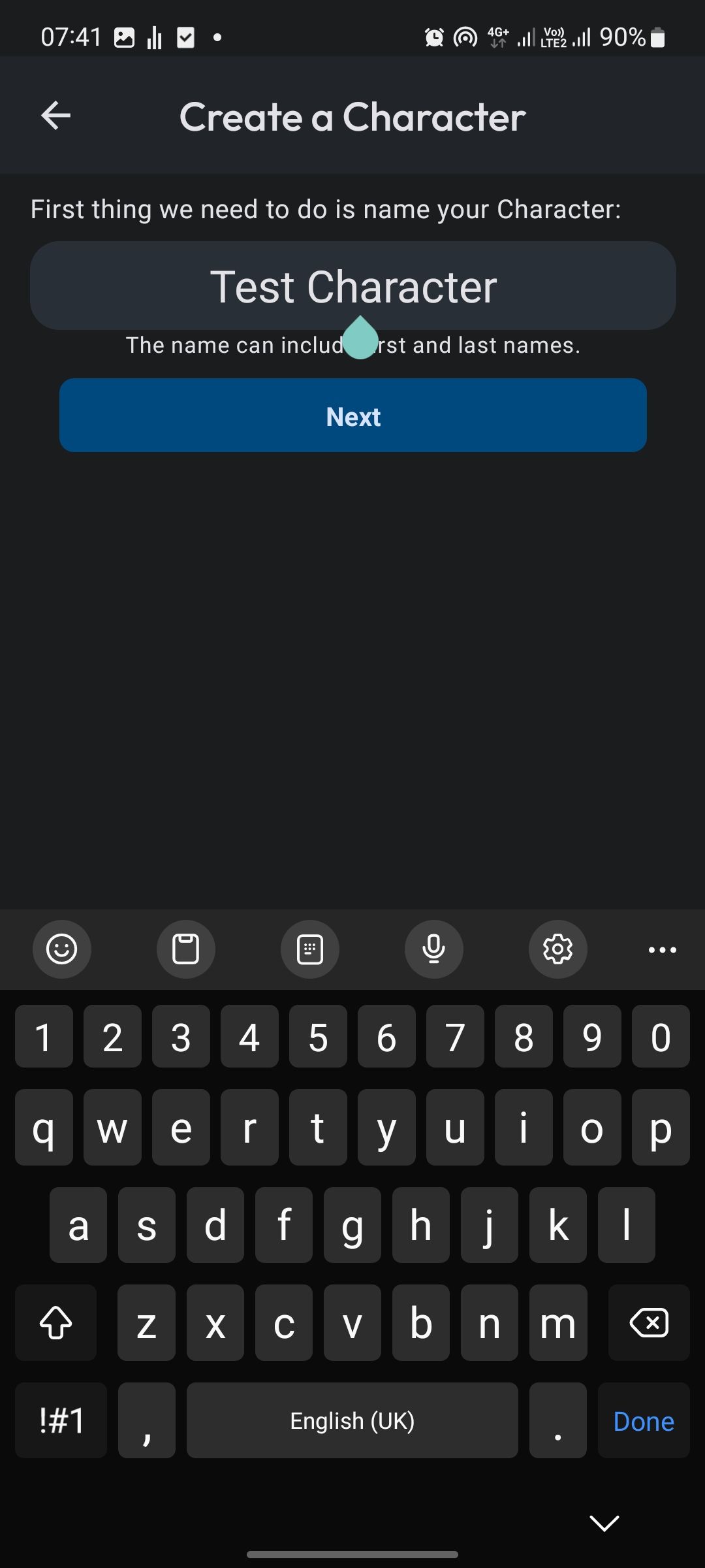 screenshot showing how to create a character on character ai 1