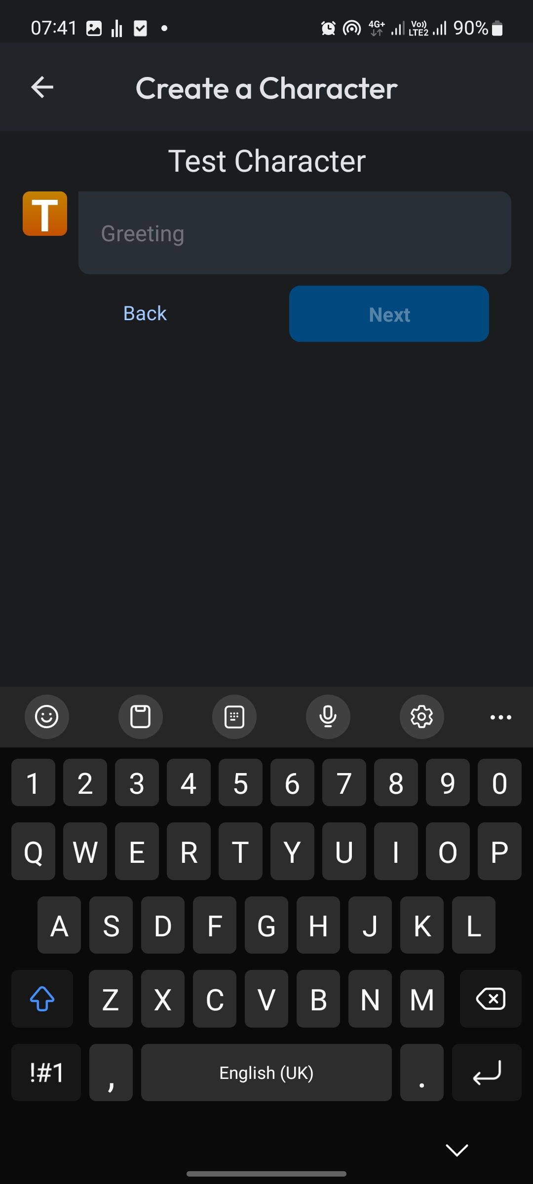 screenshot showing how to create a character on character ai 3