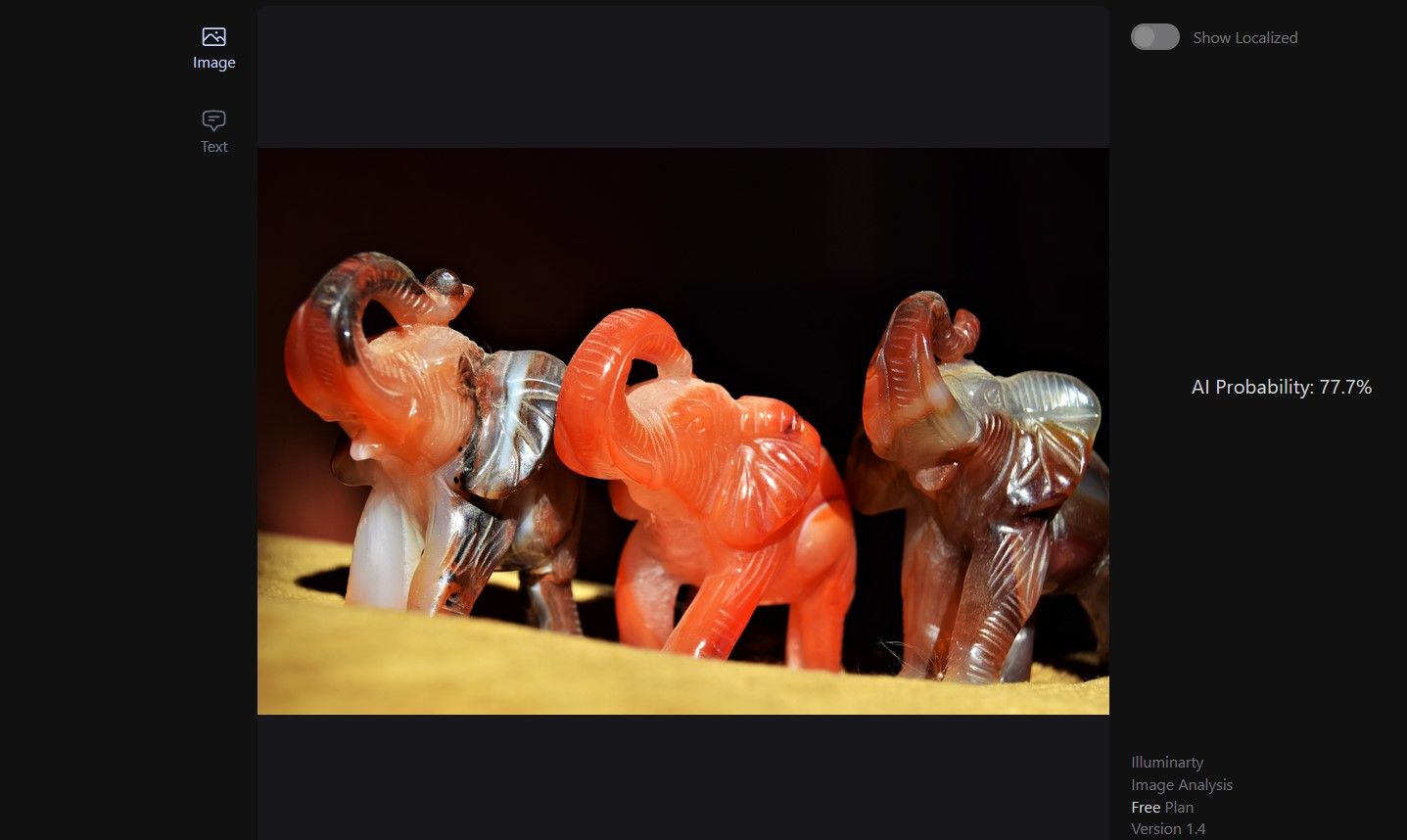 Trying Illuminarty on Human Photo of Elephant Figurines